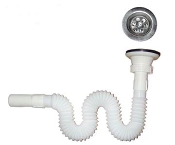 Сифон для ванны - гофрированный